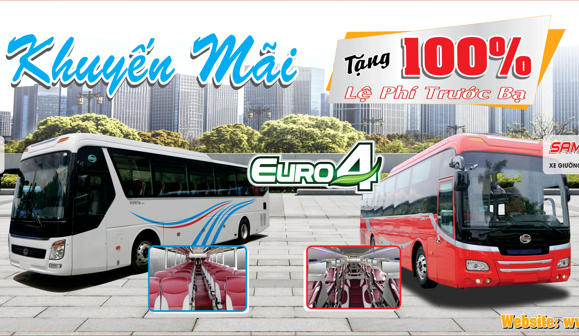 HOT KHUYẾN MÃI - SAMCO TẶNG 100% LỆ PHÍ TRƯỚC BẠ KHI MUA XE KHÁCH PRIMAS - WENDA