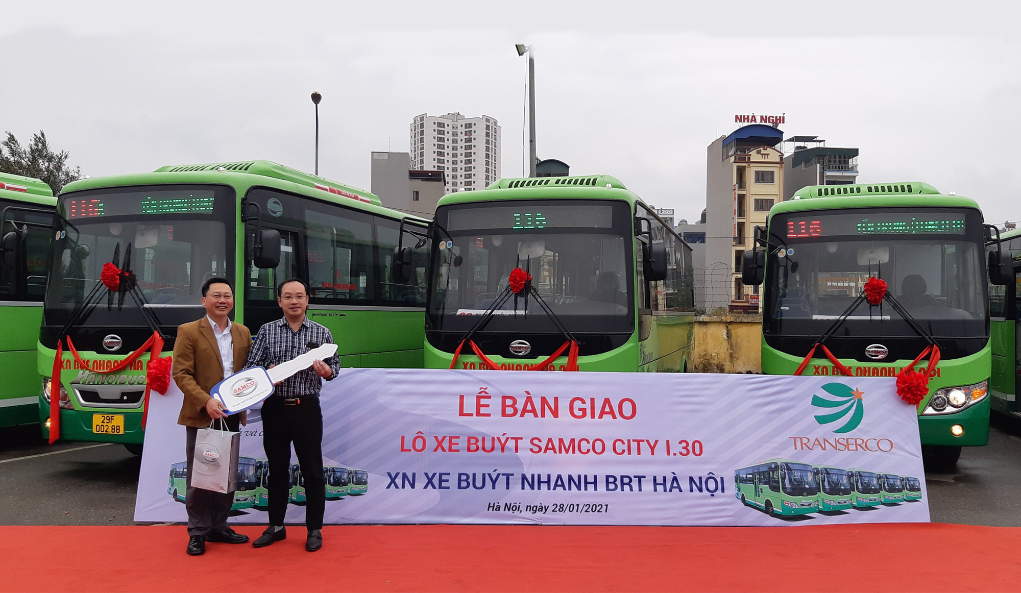 Samco Hà Nội ban giao lô xe buýt CITY I.30