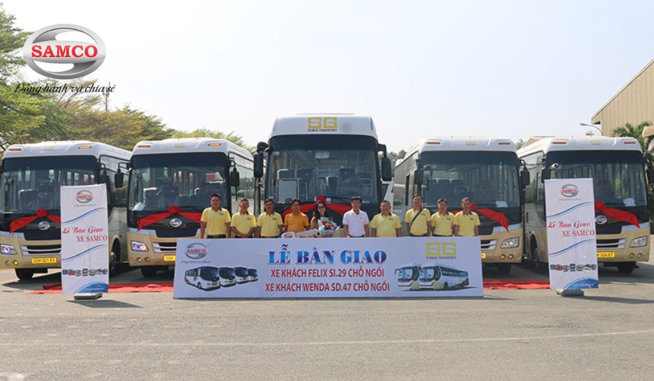 SAMCO BÀN GIAO LÔ 08 XE KHÁCH FELIX SI.29 CHỖ NGỒI VÀ 01 XE KHÁCH WENDA SD.47 CHỖ NGỒI CHO CÔNG TY TNHH SAIGON PUBLIC TRANSPORT