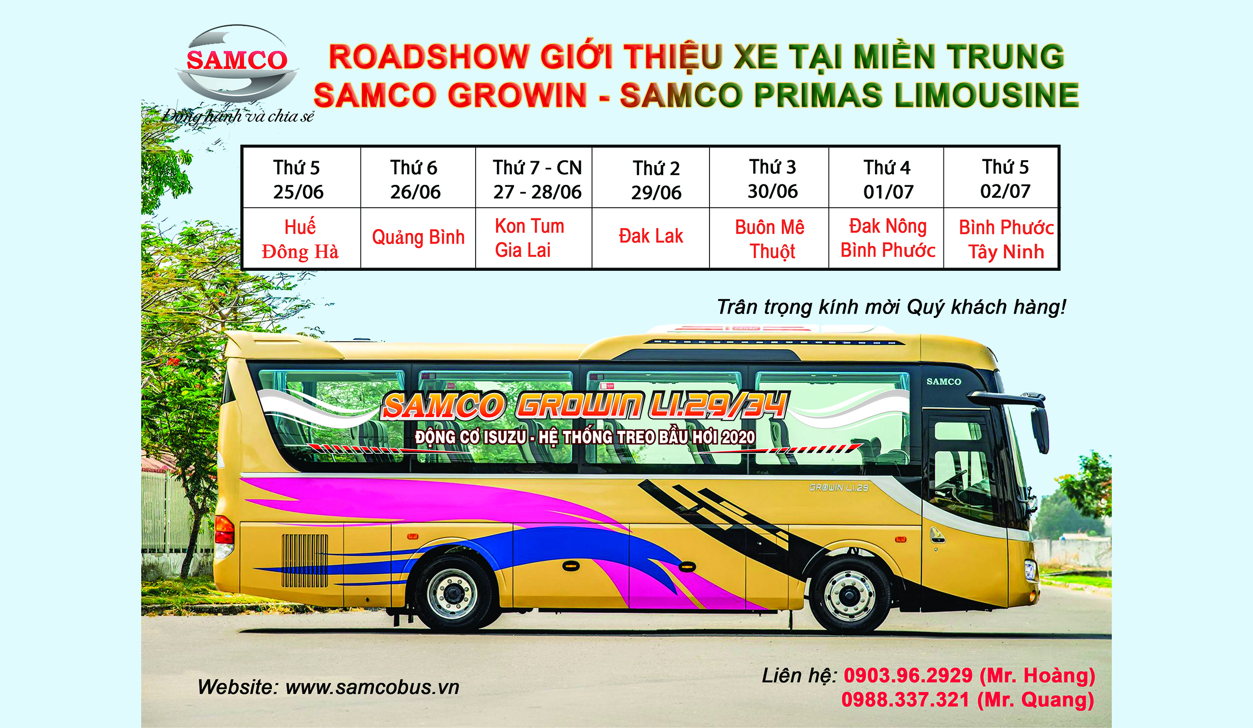 ROADSHOW GIỚI THIỆU 2 DÒNG SẢN PHẨM MỚI SAMCO GROWIN VÀ SAMCO PRIMAS LIMOUSINE