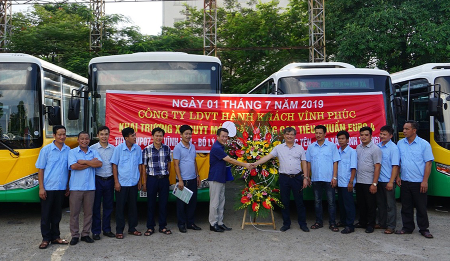 VĨNH PHÚC KHAI TRƯƠNG XE BUÝT MỚI SỬ DỤNG XE BUÝT SAMCO