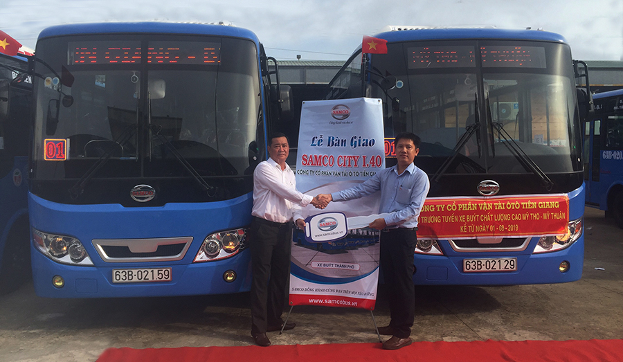 Khai trương tuyến xe buýt tại Tiền Giang