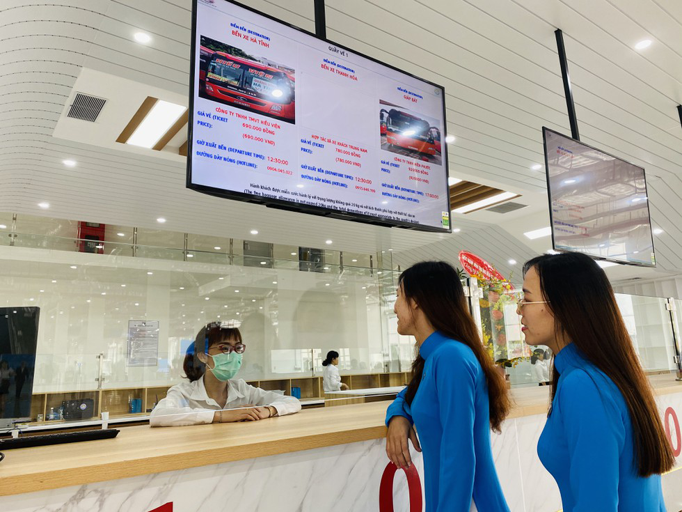 Quầy xe tại Bến xe miền Đông mới